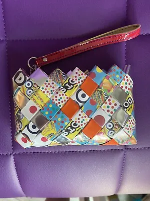 DOTS Candy Vintage Nahui Ollin Purse Wristlet Zip Bag Clutch Mini Coin Wallet • $18.46