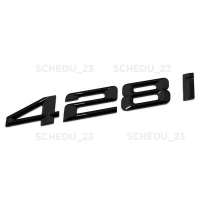 Gloss Black 428i Letter Logo Emblem Badge Trunk Lid M Power Series Performance • $13.59