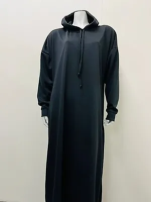 Women's Maxi Hoodie Sweater Long Sleeve Loose Fit Maxi Abaya Jilbab Dress Tops • £15.99