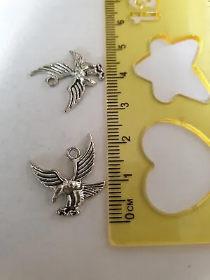 EAGLE (10) Charms / Pendants For Jewellery Making Crafts UK (A123) • £1.29