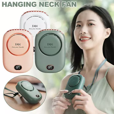 Portable Neck Fan Hanging Fan USB Rechargeable Desk Fan Travel Mini Cooling • $18.99