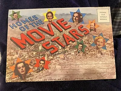 Homes Of The Movie Stars Hollywood CA Vintage Foldout Postcards Photos Unposted • $9.99