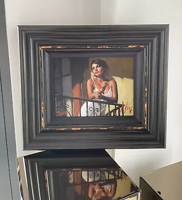 FABIAN PEREZ Limited Edition Print 'Saba At The Balcony VII' Gallery Frame + COA • £1100