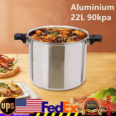 23 Quart Pressure Canner Cooker W/ Gauge Release Valve Silver Large Capacity 22L • $89.30