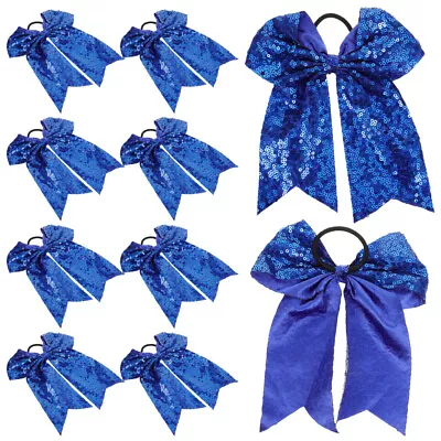  10 Pcs Hair Bands Ties With Bows Cheerleading Hairribbons Miss Child Headband • £15.18