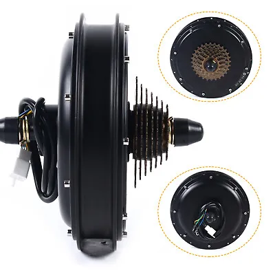 1500W 48V Electric Bicycle Rear Wheel 7 Speed Ebike Brushless Gearless Hub Motor • $146.30