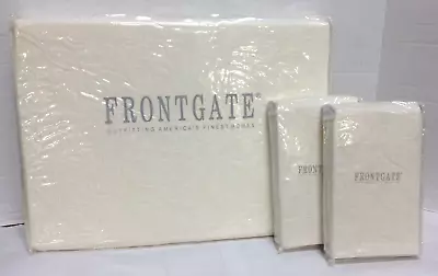 Frontgate Resort Matelasse KING Coverlet & King Shams Egyptian Cotton Ivory • $199.99