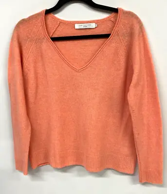 John Lewis 100% Pure Cashmere Jumper Sweater Womens M Orange 249 • £19