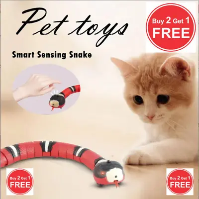 2+1 Cat Dogs Toys Smart Sensing Automatic Electronic Pet Snake Cat Teaser USB • $12.44