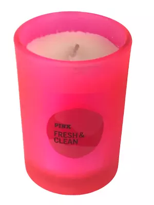 VICTORIAS SECRET PINK FRESH & CLEAN SCENTED CANDLE 6.3 Oz New Free Shipping • $23.75