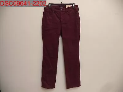 NWOT - NYDJ Women's Deep Merlot Marilyn Straight Jeans Size 8 • $44.97