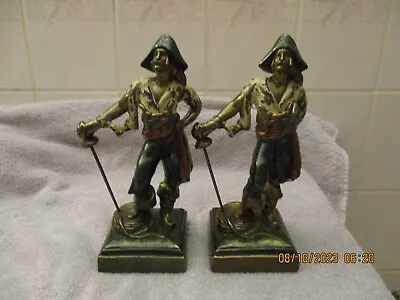 Vintage Pompeian Bronze Mastercraftsman Pirate Bookends • $100