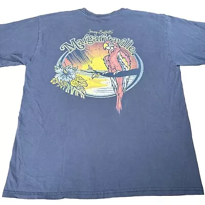 Y2K Margaritaville Shirt Mens Large Blue Jimmy Buffet Parrots • $19