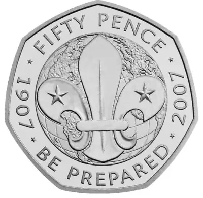 Be Prepared 50p Coin 1907-2007 Circulated Fifty Pence 2007 Scouting Movement  • £2.50