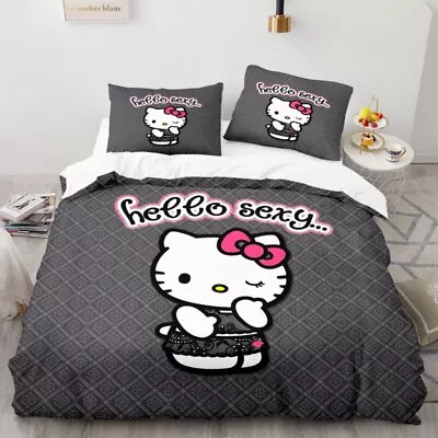 SANRIO Bedding HelloKitty Kuromi Melody Quilt Duvet Cover Pillowcase Gift New • $36.50