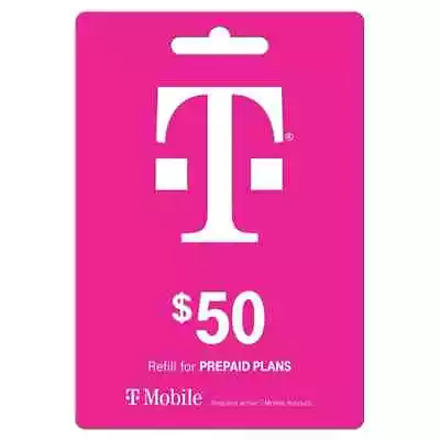 $50 T-mobile 🔥 Fast Refill Direct To Phone 🔥 Get It Today 🔥 Trusted Seller • $56.75