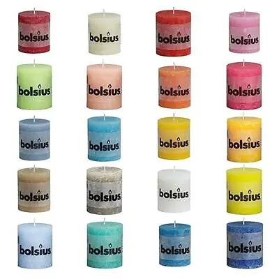 Bolsius Colour Pillar Paraffin Wax Candles - Choose From 30hr & 65hr Burn Time • £9.99