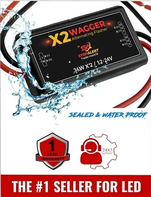 X2 Wagger Alternating Wig Wag Flasher Emergency Controller LED Strobe Light • $24.97