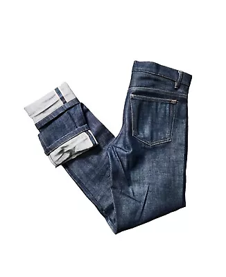 A.P.C Red Line Raw Denim Selvedge Petit Standard Jean Droit Etroit 28 Dark Blue  • $109.99