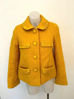 J. CREW Yellow Boucle Jacket - Size AU 8  $399 EXCELLENT! • $45.02