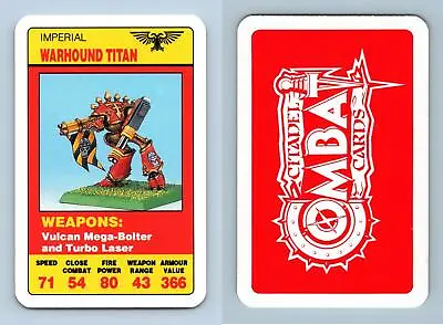 Warhound Titan - Imperial - Epic Battles 1991 Citadel Combat Card • $2.11