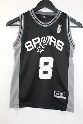 NBA Kids Boys Black & Grey San Antonio Spurs #8 Mills Basketball Jersey Size 6 • $34.90