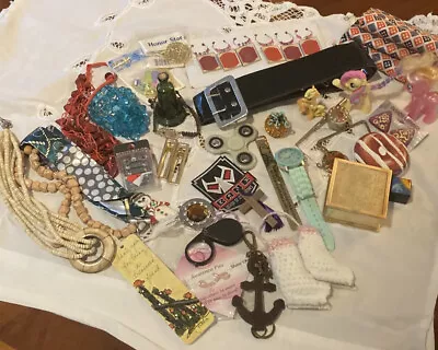 Vintage Junk  Lot Jewelry Keychain Trinket Box My Little Pony Toys Belt Fidgets • $10