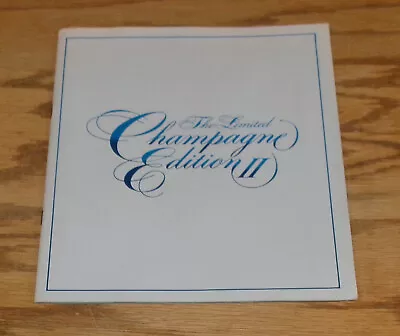 Original 1978 Volkswagen Champagne Edition II Sales Brochure Beetle Campmobile • $20