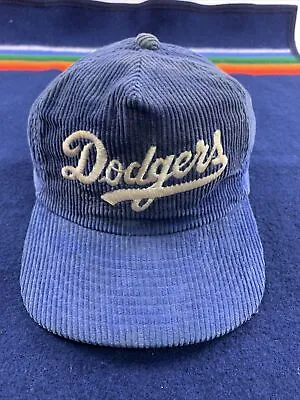 Vintage 90s Sports Specialties Cord Los Angeles Dodgers Script Zipback Snapback • $139.99