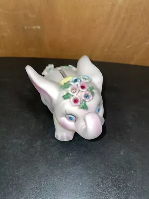 Vintage  ??LEFTON ??ELEPHANT PIGGY BANK - 1960s   Decorative Flowered • $14.95