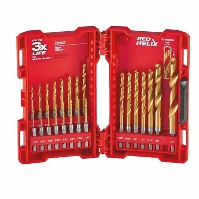 Milwaukee Shockwave 48-89-4631 Titanium Drill Bits Set - Red (Pack Of 23) • $50