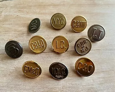 Group Of 11 Original American Railroad Buttons (railway Buttons) • £20