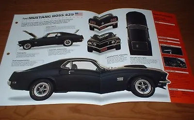 ★★1969 Mustang Boss 429 Original Imp Brochure Specs Info Boss429 Ford 69 70★★ • $11.69