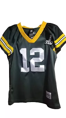 Green Bay Packers Reebok NFL Jersey #12 Aaron Rodgers Super Bowl XLV Size M • $25