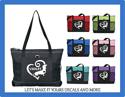 Dachshund Heart Personalized W/ Your Name Custom Tote Purse Luggage Diaper Bag • $20.98