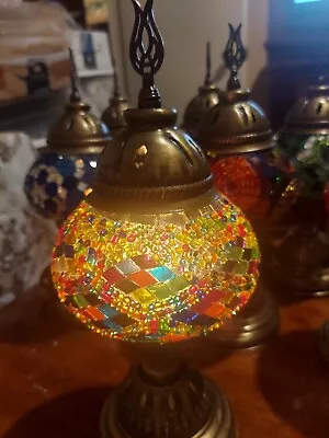 Handmade Stained Glass Moroccan /Turkish Mosaic Table Lamp Mosaic Lamp • $44.95