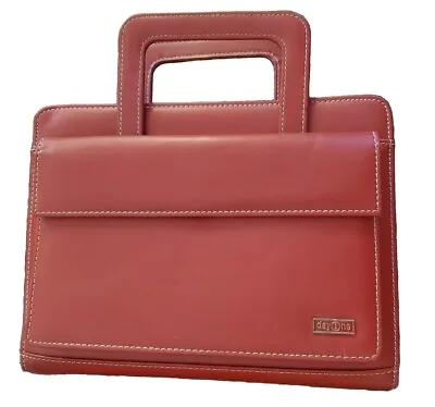 Franklin Covey Day One Red CLASSIC Planner Binder 7 Rings Zip Handles Case Only • $38.44