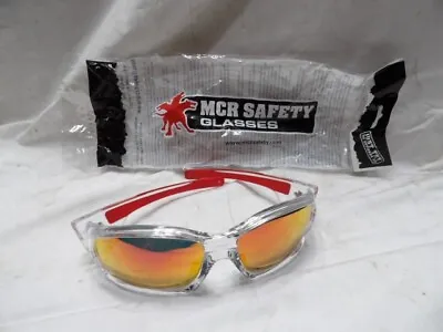 MCR Swagger Safety Glasses SR14R Clear/Red Frame Fire Mirror Lens • $9.99
