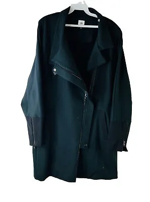 Cabi Womens XL Renaissance Faux Leather Trim Zip Coat 3725 • $52.79