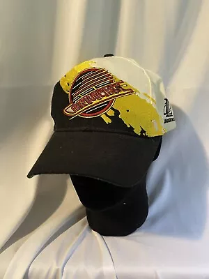 Vintage Vancouver Canucks Logo Athletic Splash Snapback Hat • $150