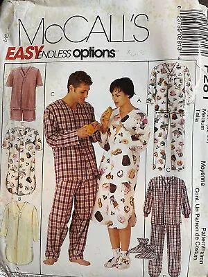 McCall's P281 Easy Endless Options UnCut SleepwearHat & Bootees Pattern 36-38 • $6.16