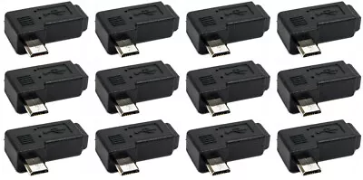 12pcs Of Right Angle USB Micro Male To USB Female Adapters Or Converter 12X • $13.49