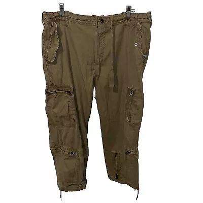 Vintage Old Navy Baggy Cargo Paratrooper Pants Ankle Pockets Zipper 38x30 Y2k • $69.99