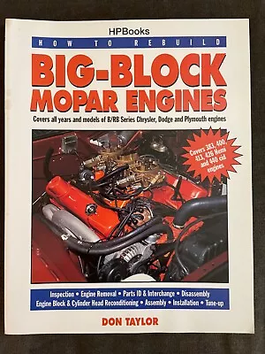 How To Rebuild Big-Block Mopar Engines Don Taylor Covers 383 400 413 426 440 Eng • $15