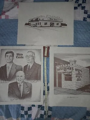 3 Vintage 1980's White Castle Prints Set Of 3 Prints. • $7