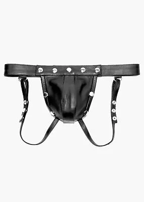 PROWLER RED Genuine Leather Harness Jock Strap Black With Cock Ring & Cod Piece • £84.99