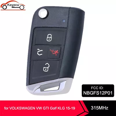 $38.61 • Buy For VOLKSWAGEN VW GTI Golf KLG 2015-2019 Keyless Entry Flip Smart Key REMOTE FOB