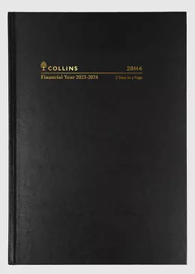 2023-2024 Financial Year Diary Collins A5 2 Days To Page Black 28M4 • $15