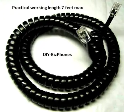 5-Pack Lot Comdial Black Handset Cord DX-80 Phone 7260-00 Receiver Vertical 12Ft • $12.99