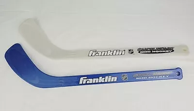 Set Of 2 Franklin Shot-Zone NHL Mini Hockey Sticks White Blue Righty Lefty  • $10.99